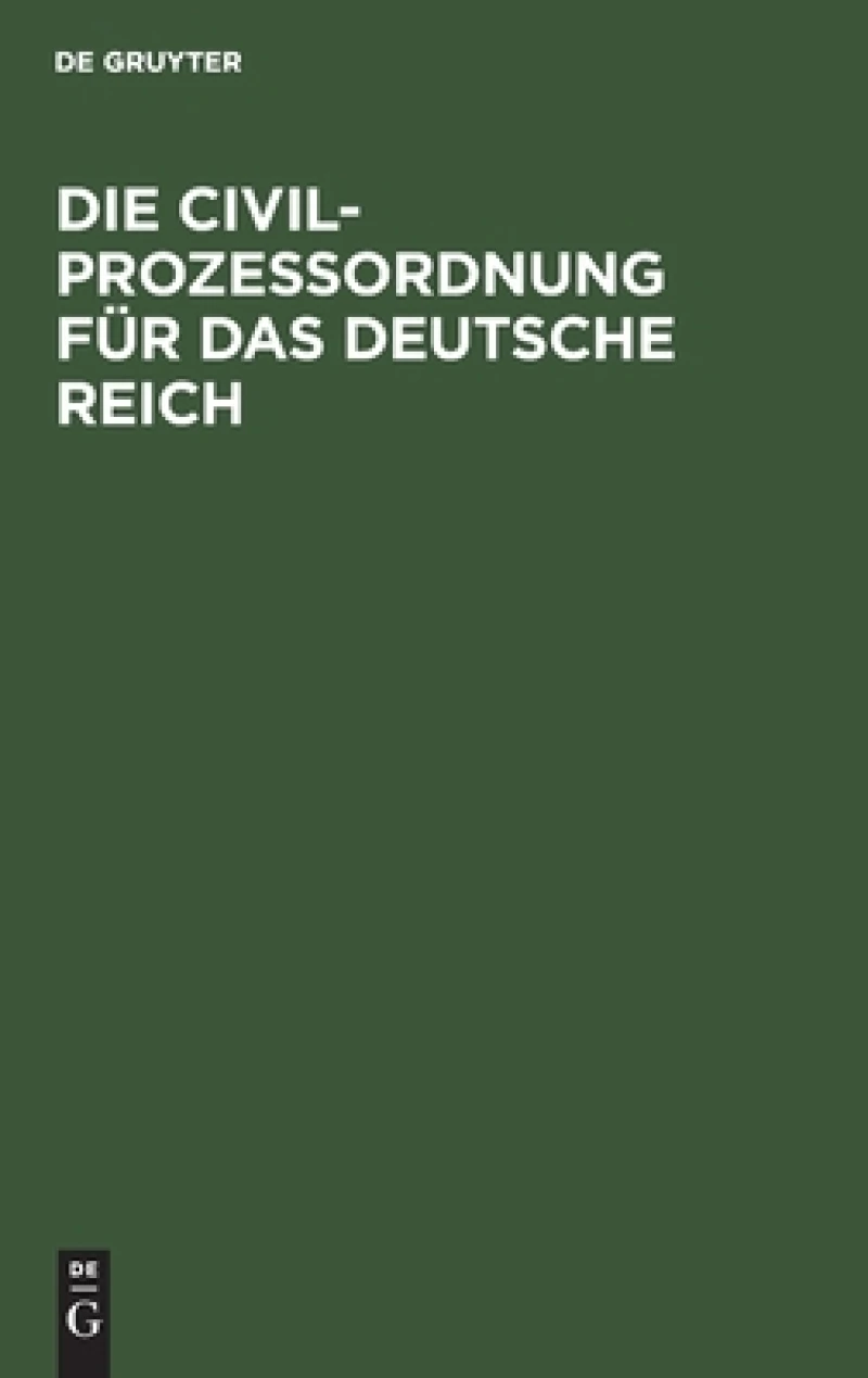 Civilprozeßordnung für das Deutsche Reich