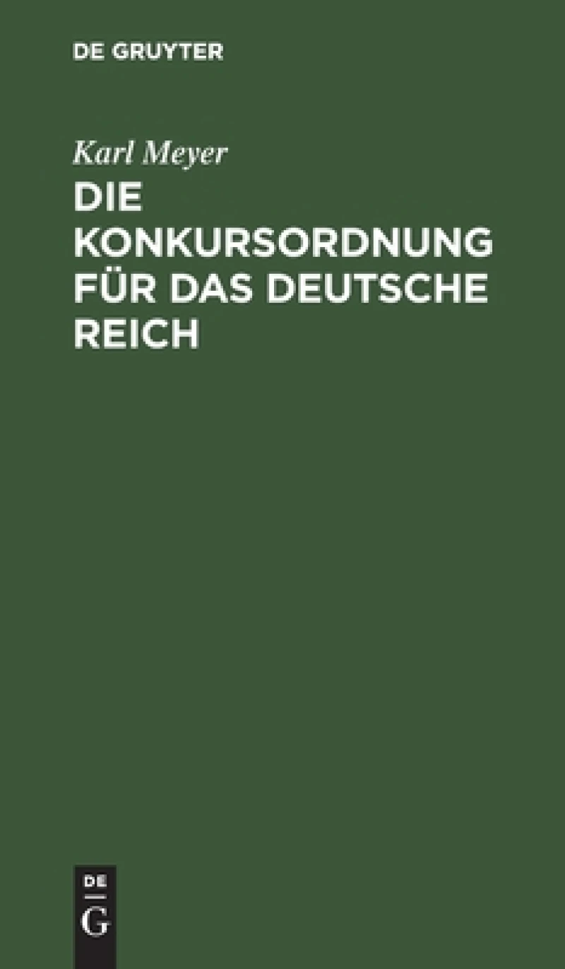 Konkursordnung für das deutsche Reich