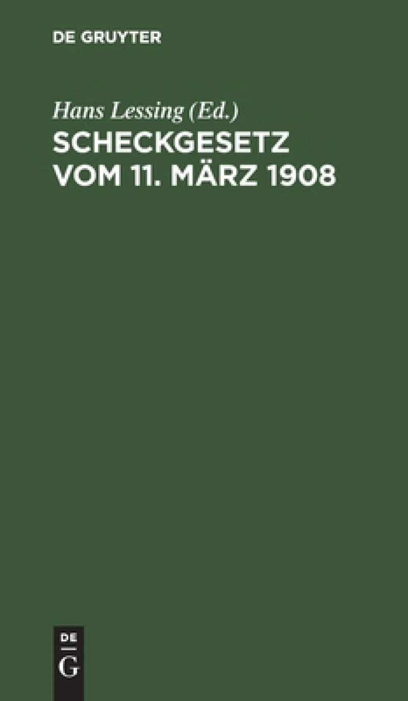 Scheckgesetz Vom 11. März 1908