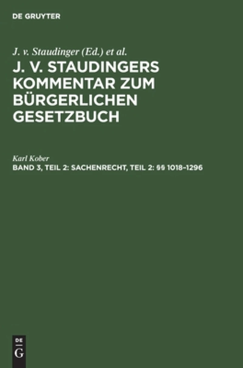 Sachenrecht, Teil 2: §§ 1018–1296
