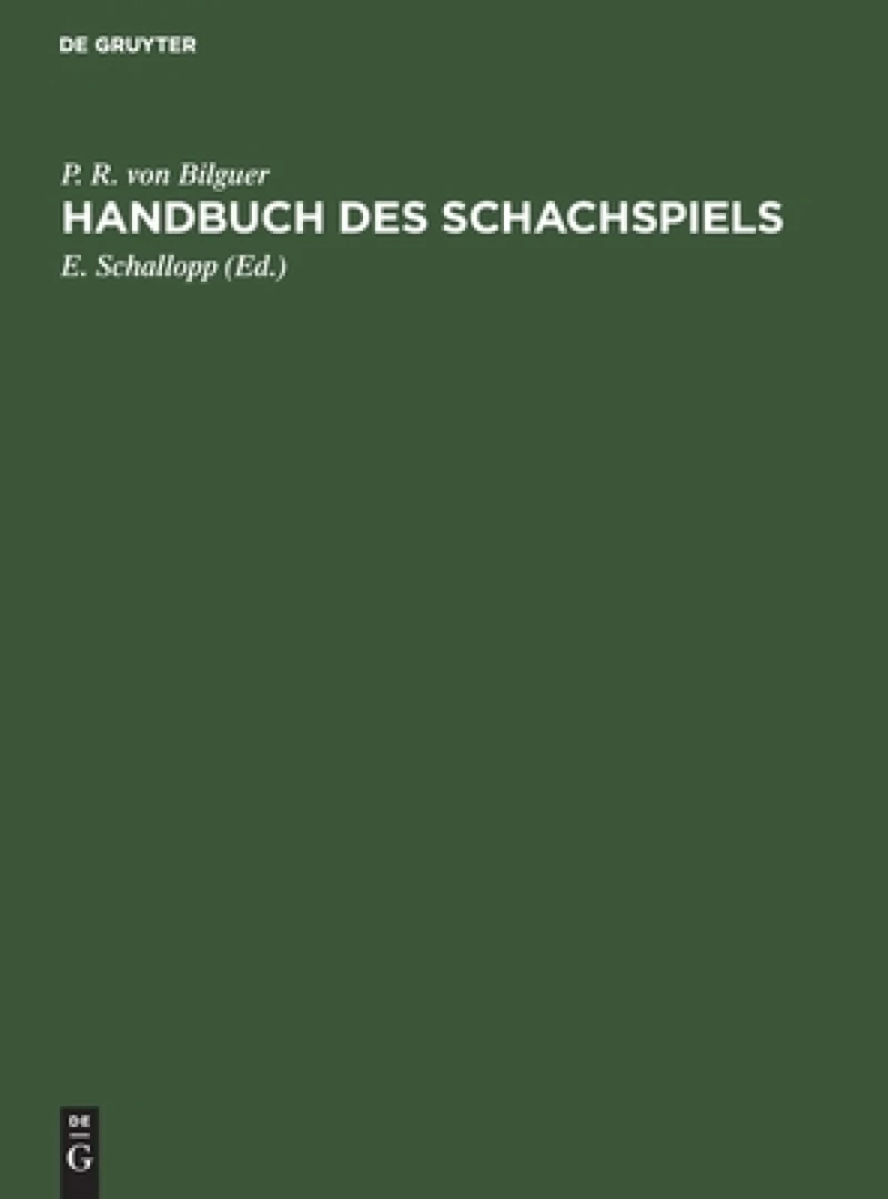 Handbuch Des Schachspiels