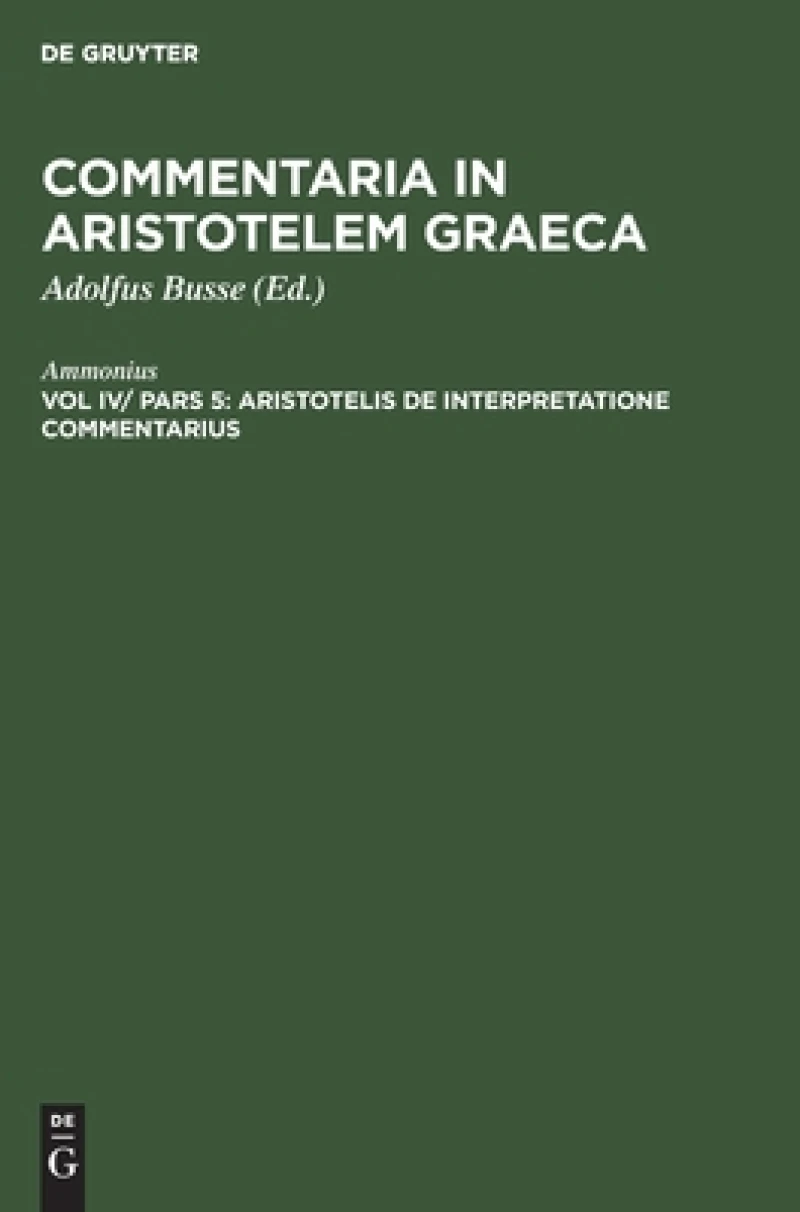 Aristotelis de interpretatione commentarius
