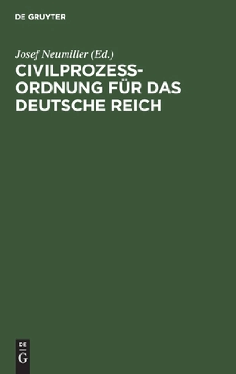Civilprozeßordnung für das Deutsche Reich