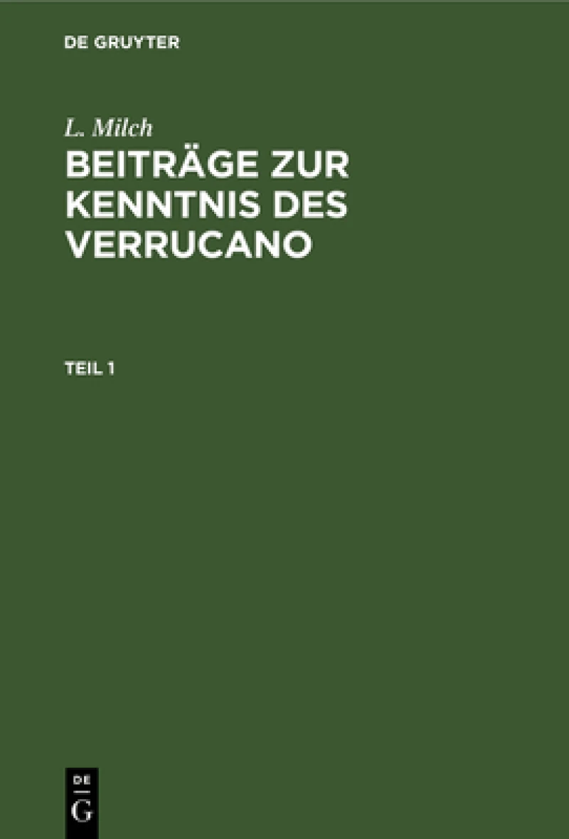 Beiträge zur Kenntnis des Verrucano. Teil 1