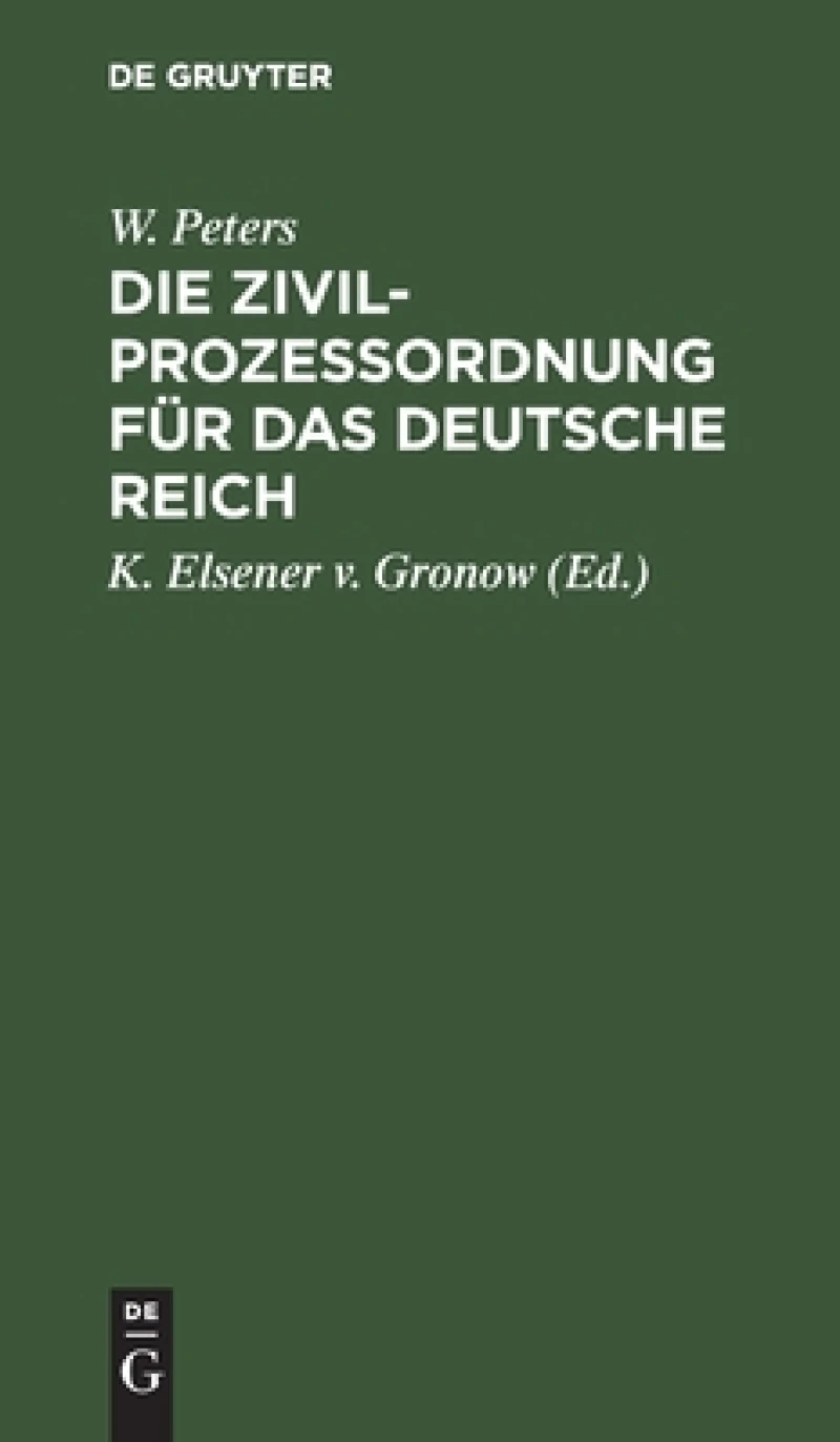 Zivilprozeßordnung für das Deutsche Reich
