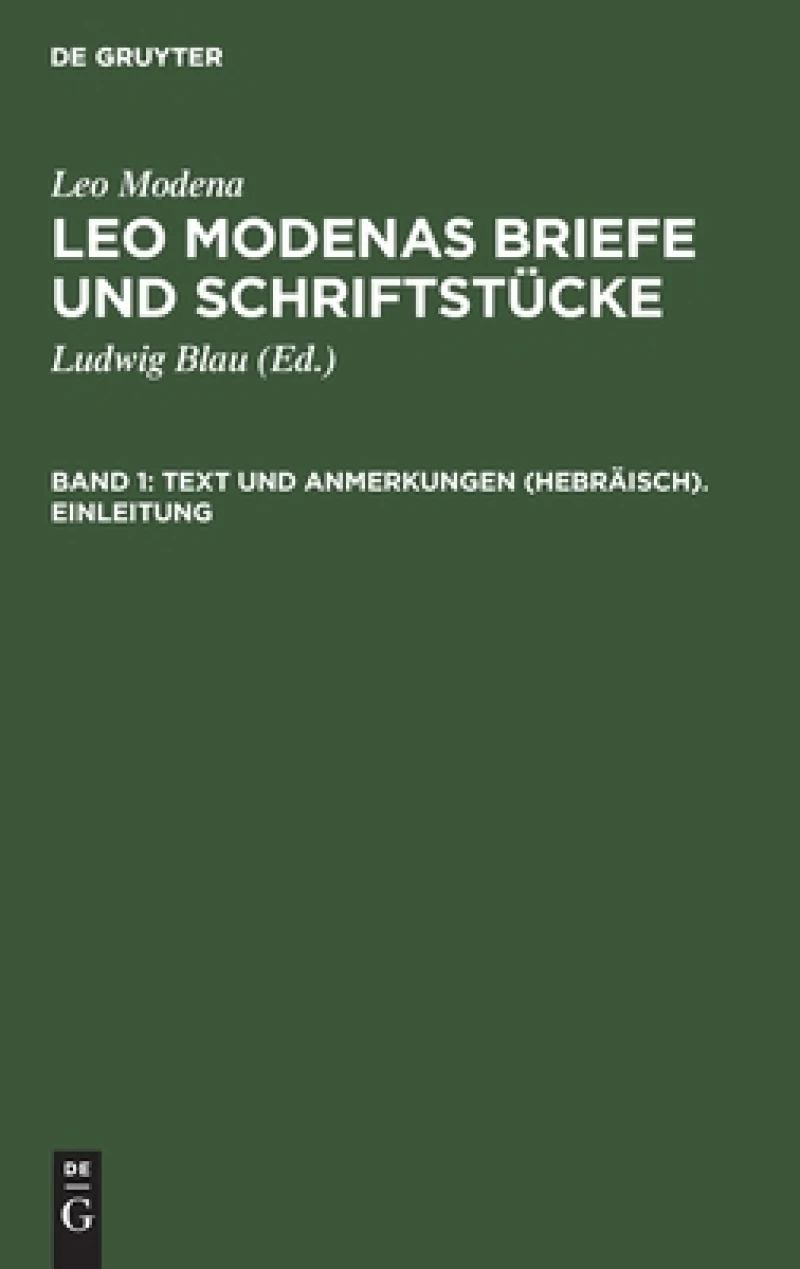 Text und Anmerkungen (Hebräisch). Einleitung