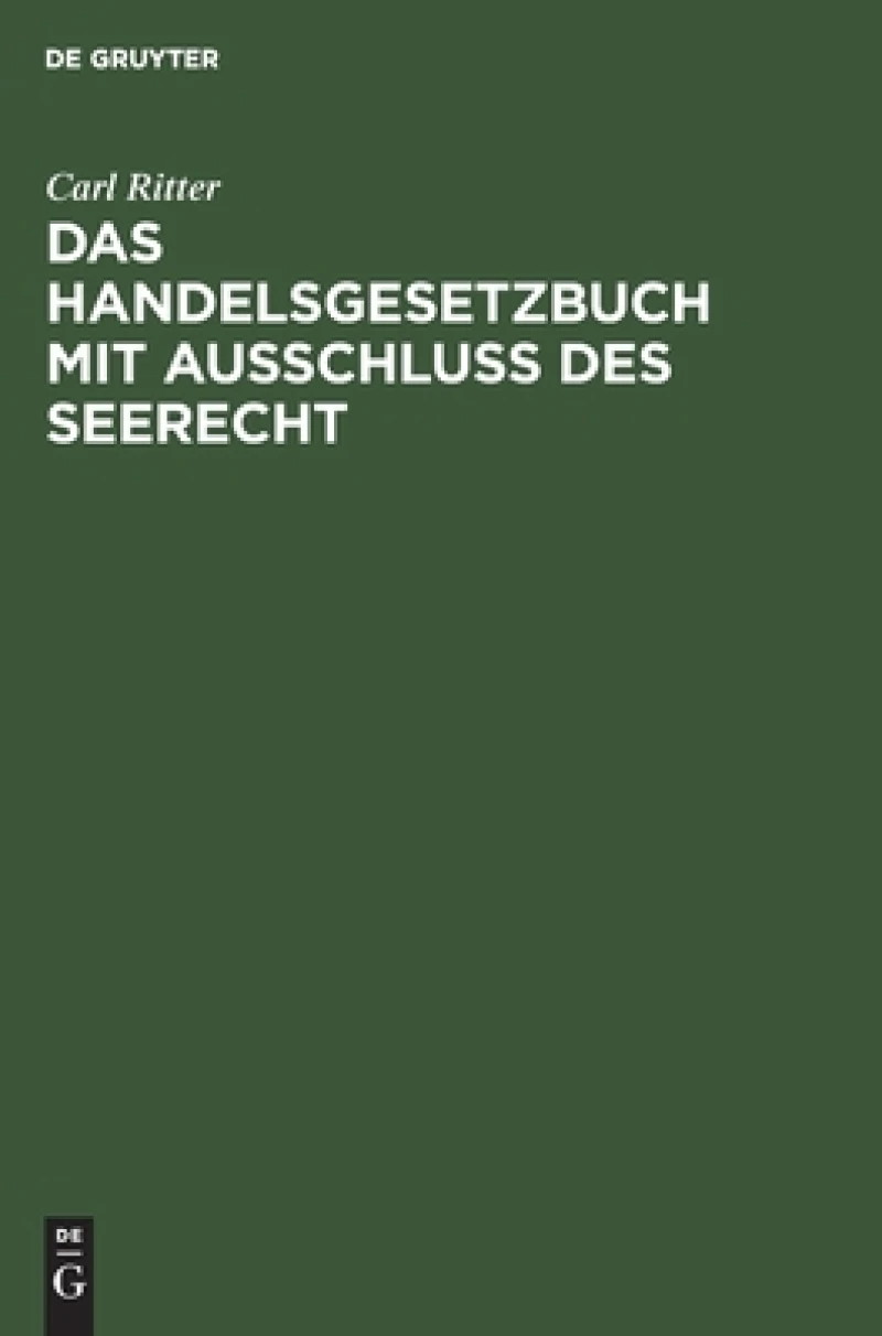 Handelsgesetzbuch mit Ausschluß des Seerecht