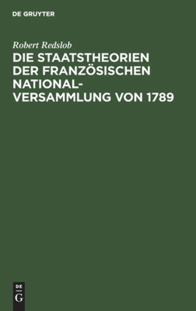 Staatstheorien der Französischen Nationalversammlung von 1789
