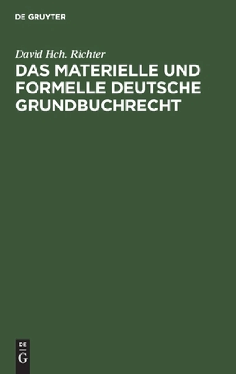 materielle und formelle Deutsche Grundbuchrecht