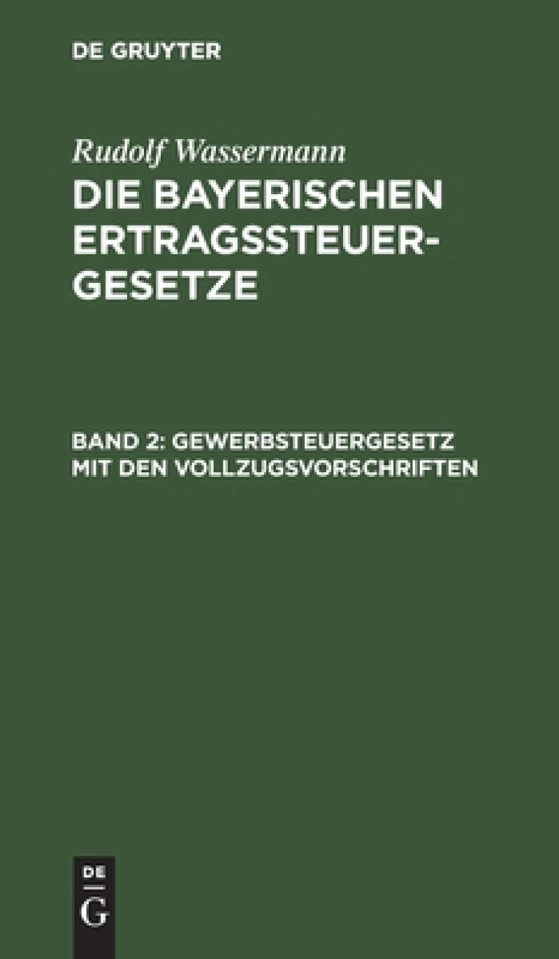 Gewerbsteuergesetz Mit Den Vollzugsvorschriften