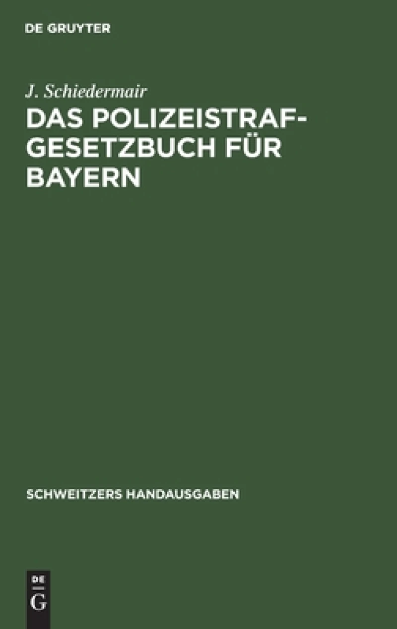 Polizeistrafgesetzbuch für Bayern