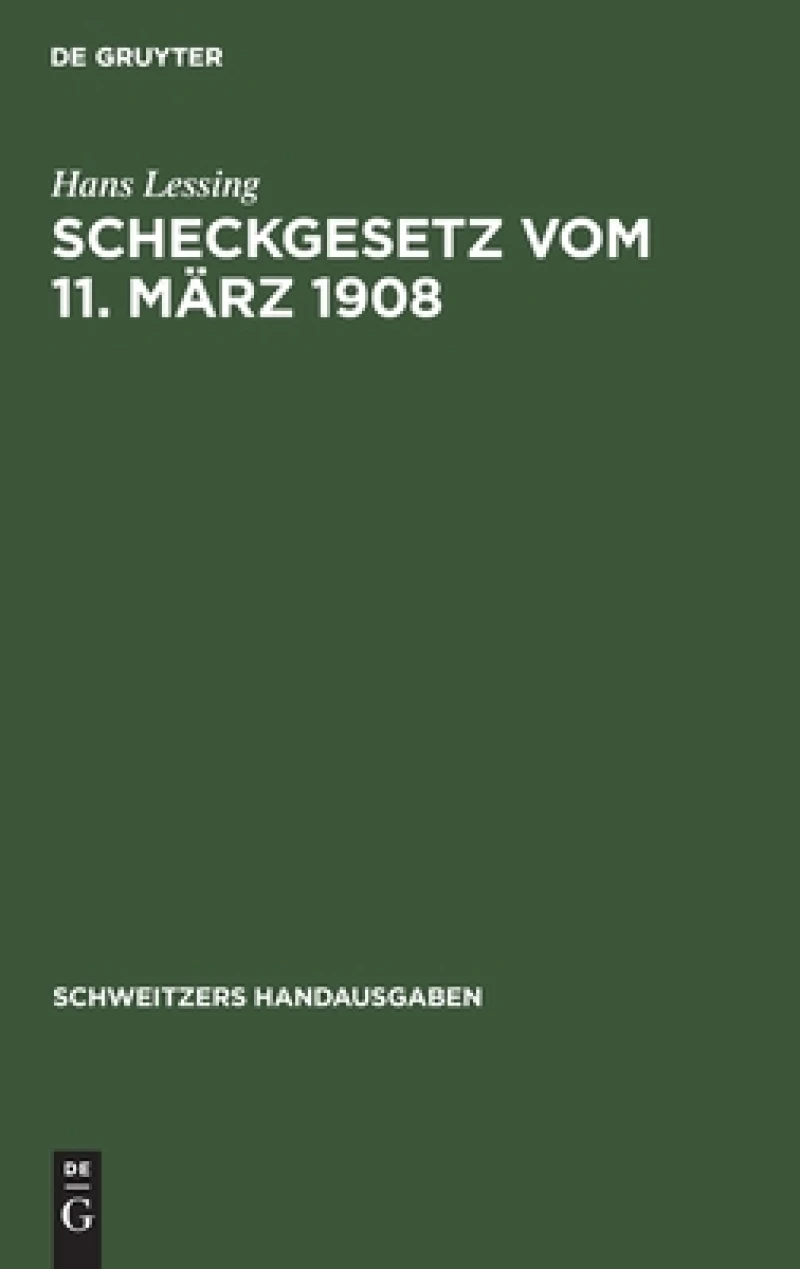 Scheckgesetz Vom 11. März 1908