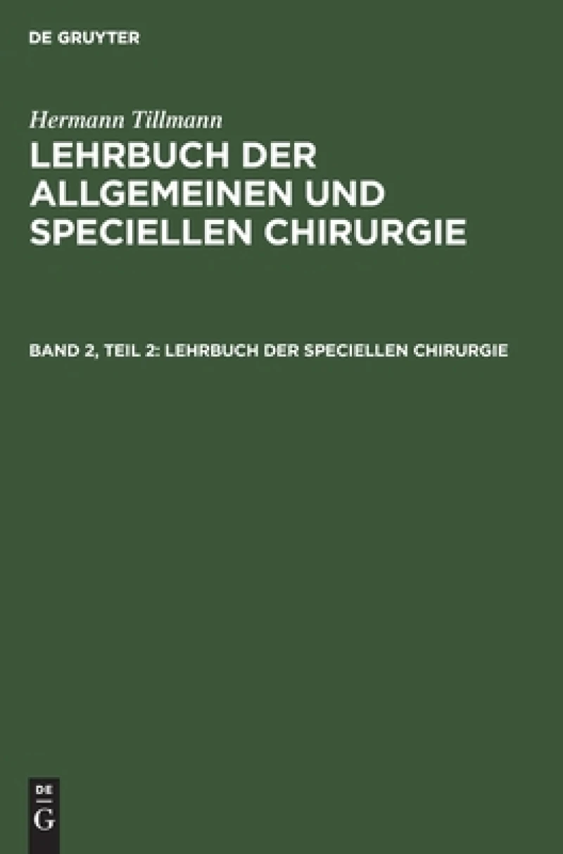 Lehrbuch Der Speciellen Chirurgie