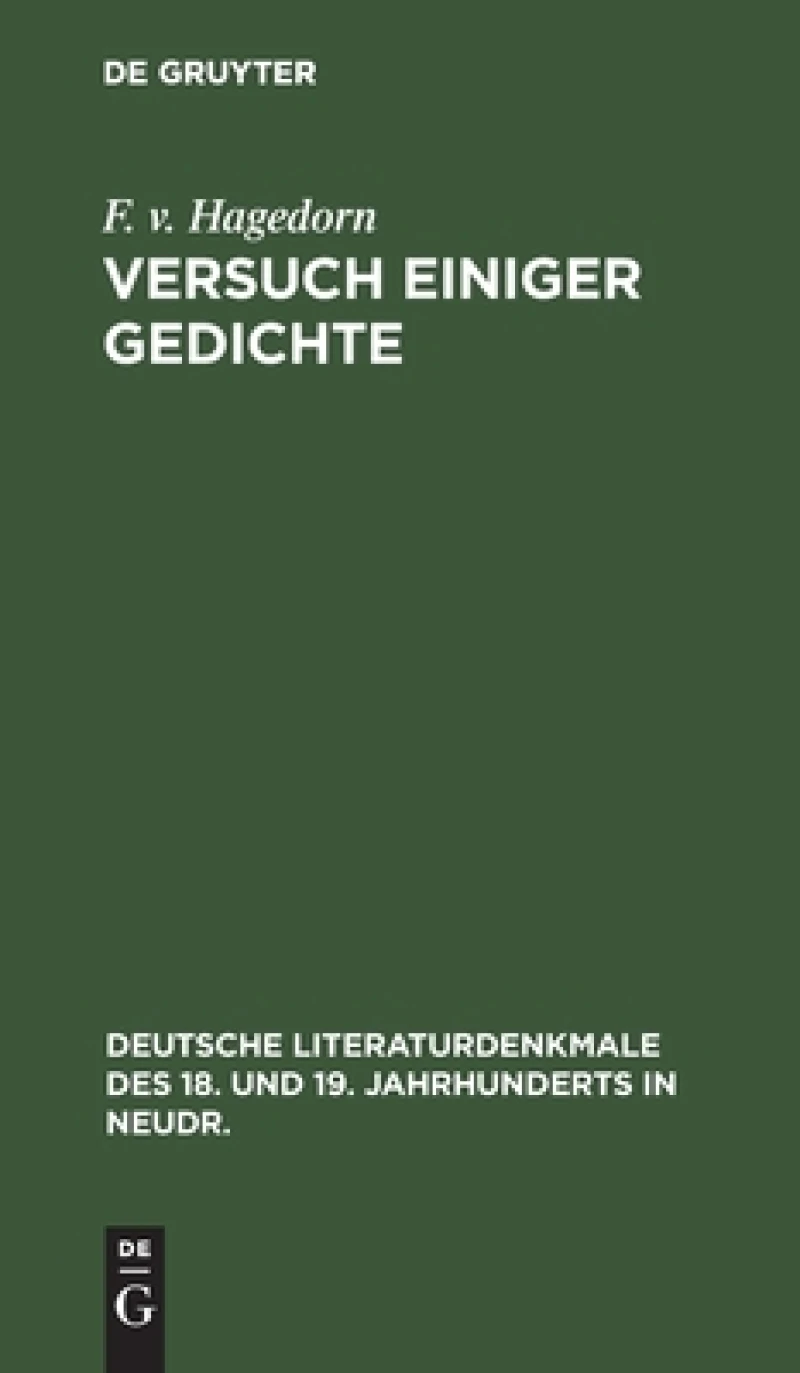 Versuch Einiger Gedichte