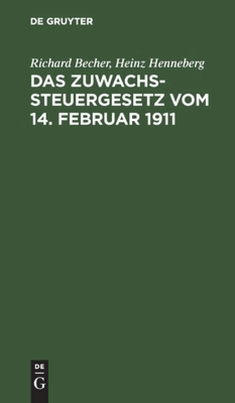 Zuwachssteuergesetz vom 14. Februar 1911