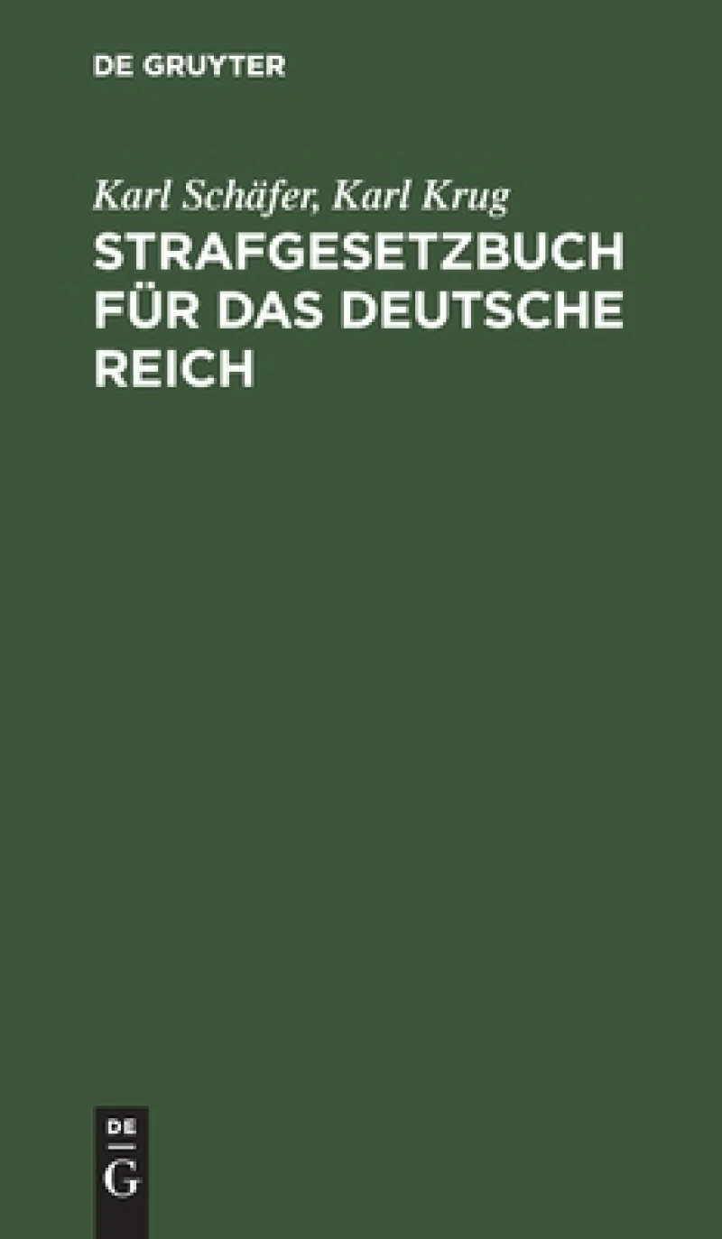 Strafgesetzbuch für das Deutsche Reich