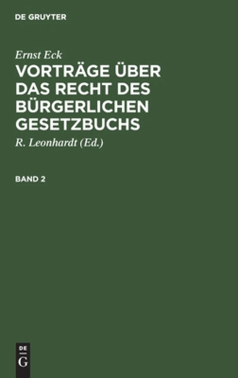 Vorträge über das Recht des Bürgerlichen Gesetzbuchs. Band 2