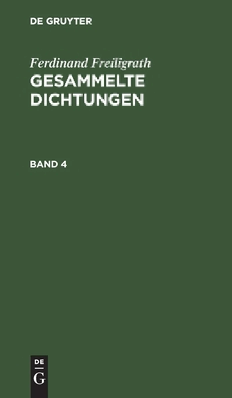 Gesammelte Dichtungen. Band 4