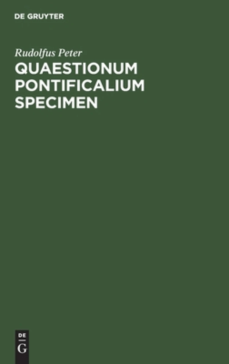 Quaestionum Pontificalium Specimen