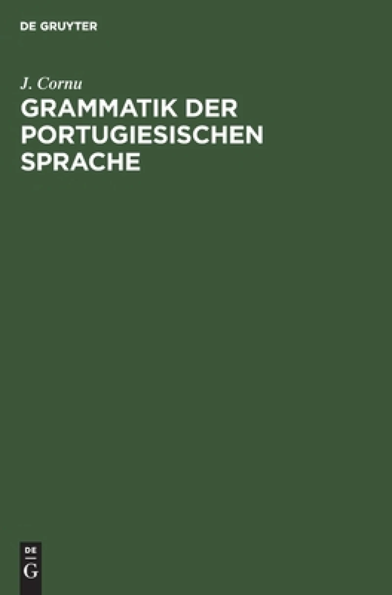 Grammatik Der Portugiesischen Sprache
