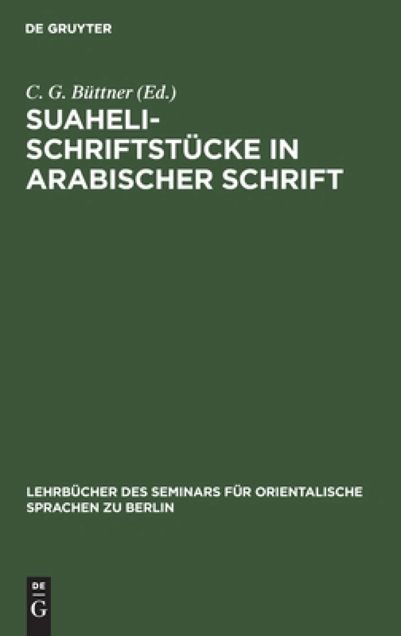 Suaheli-schriftstücke in Arabischer Schrift