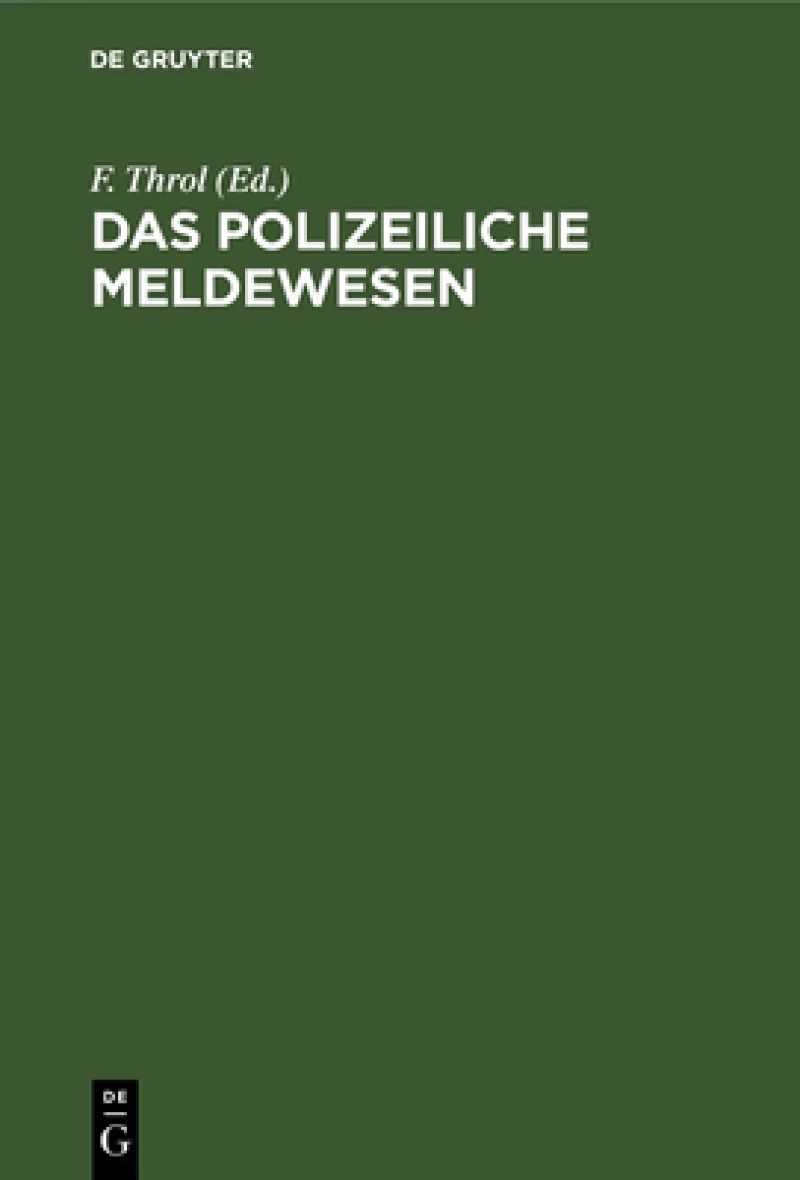 polizeiliche Meldewesen