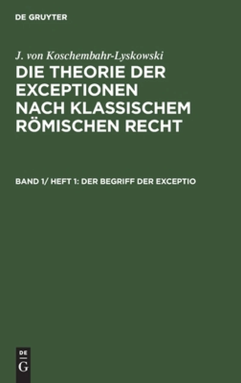 Begriff der exceptio