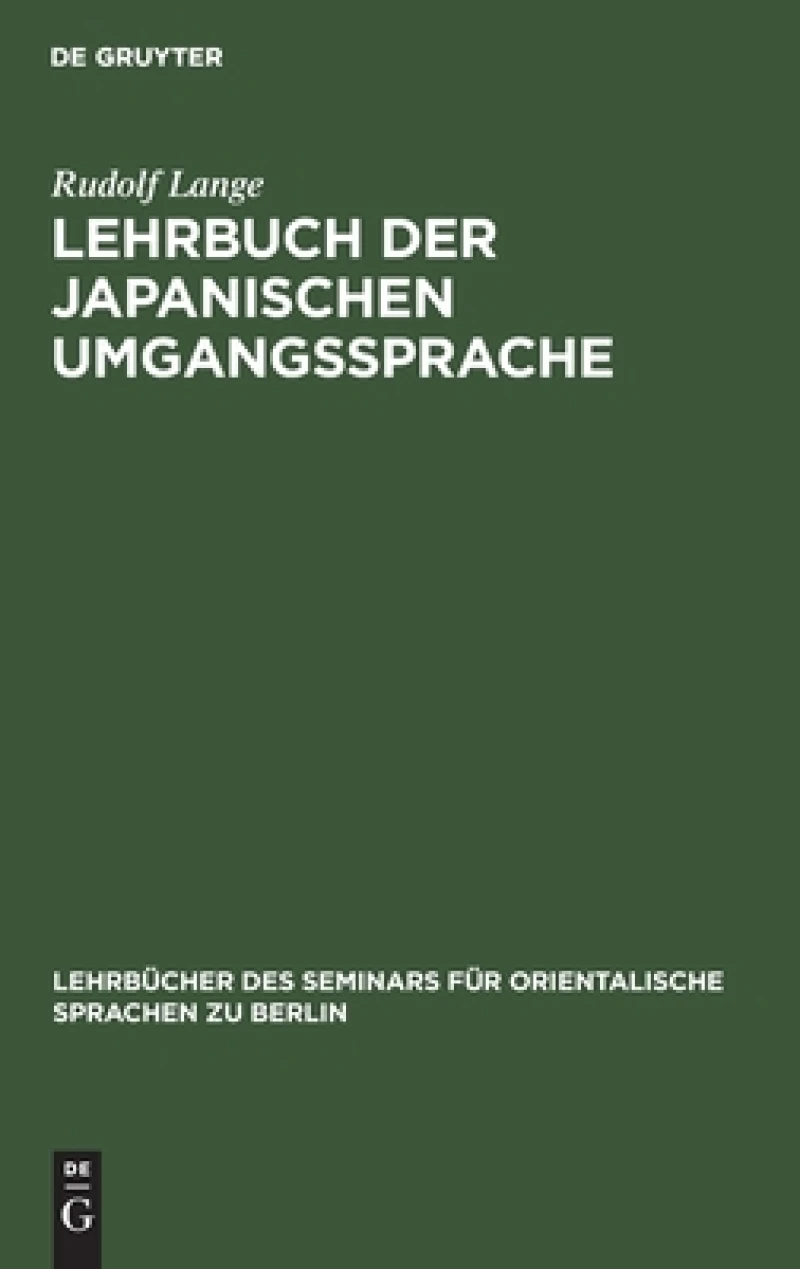 Lehrbuch Der Japanischen Umgangssprache