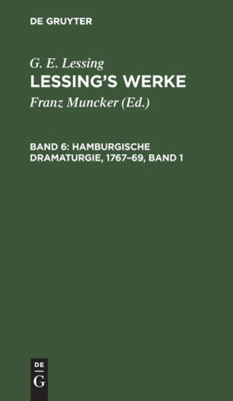 Hamburgische Dramaturgie, 1767–69, Band 1