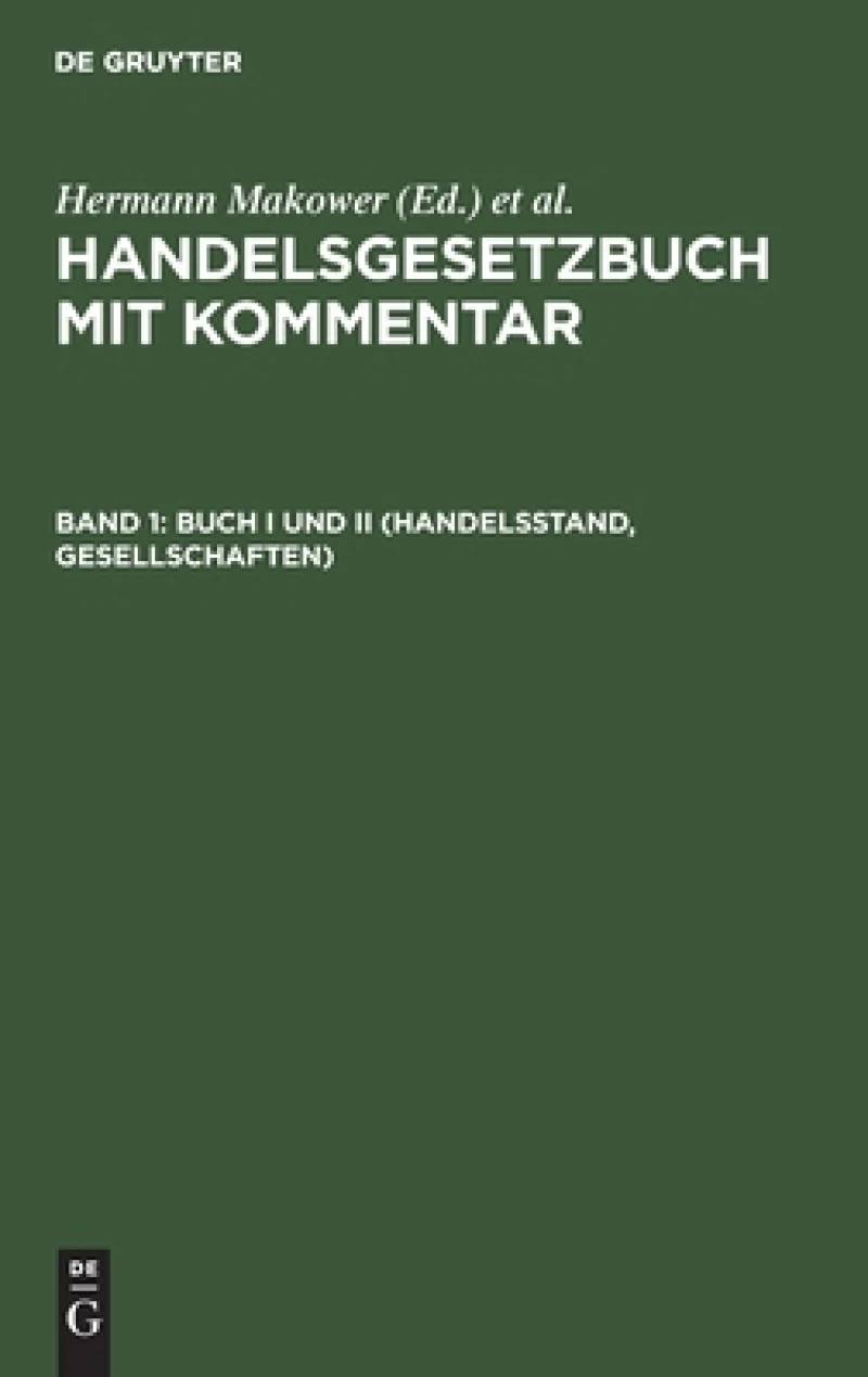 Buch I und II (Handelsstand, Gesellschaften)