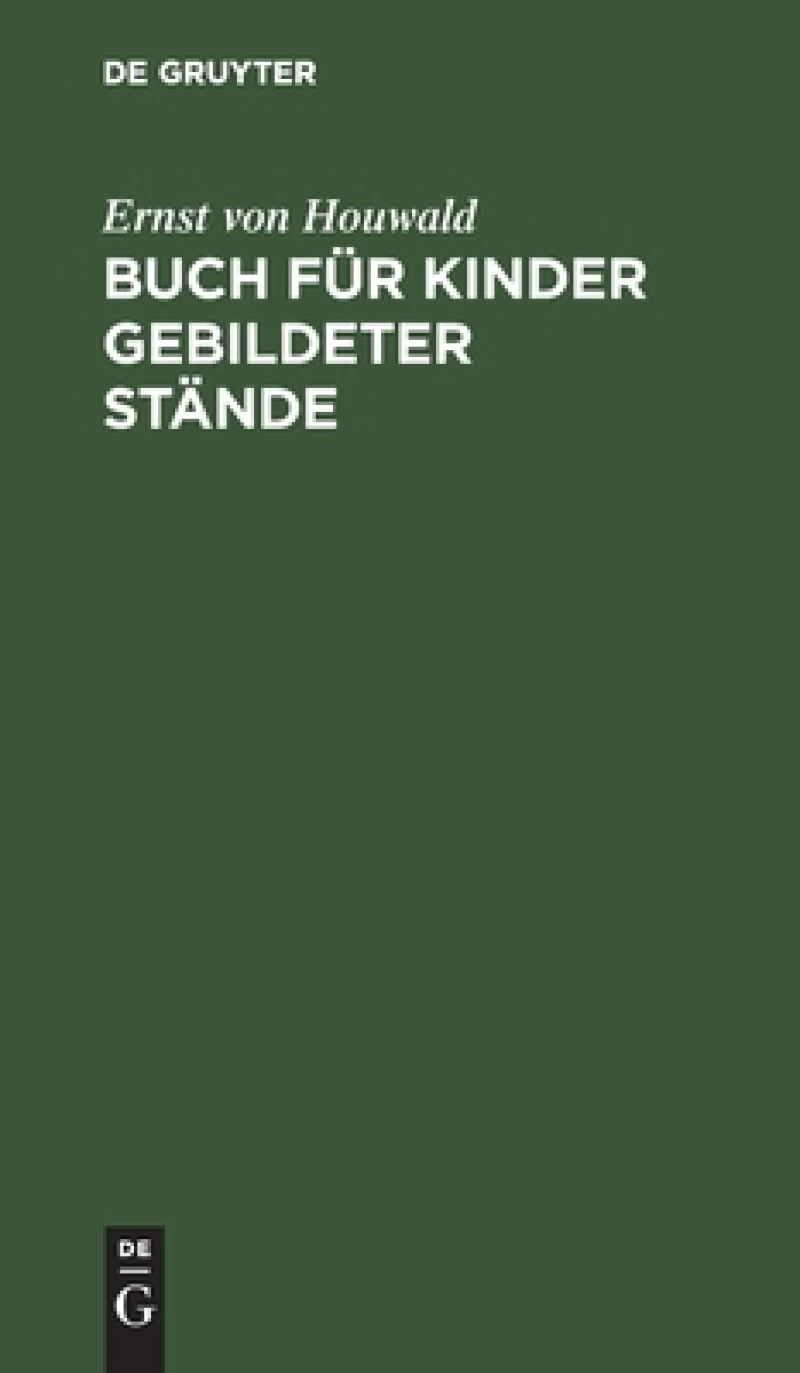 Buch Für Kinder Gebildeter Stände