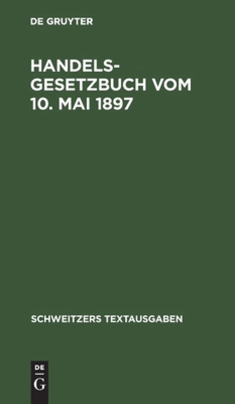 Handelsgesetzbuch vom 10. Mai 1897