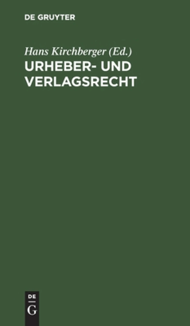 Urheber- Und Verlagsrecht