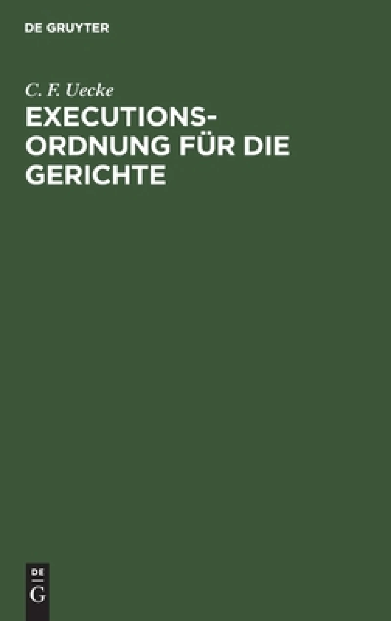 Executions-ordnung für die gerichte