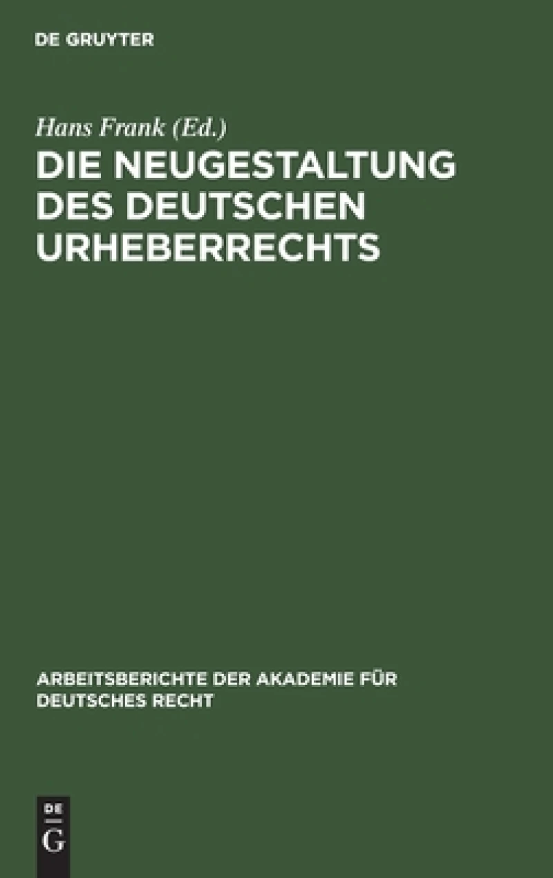 Neugestaltung des deutschen Urheberrechts
