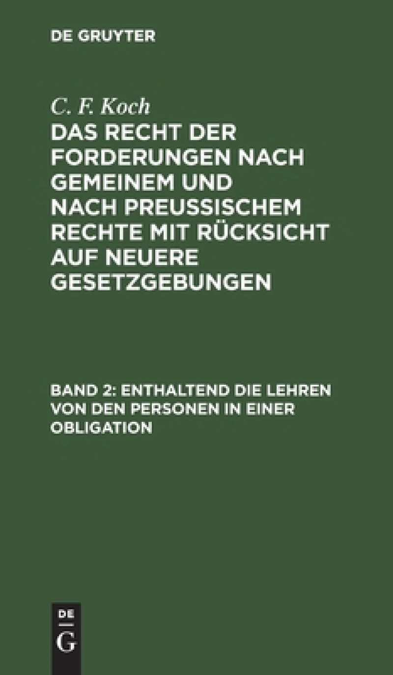 Enthaltend Die Lehren Von Den Personen in Einer Obligation