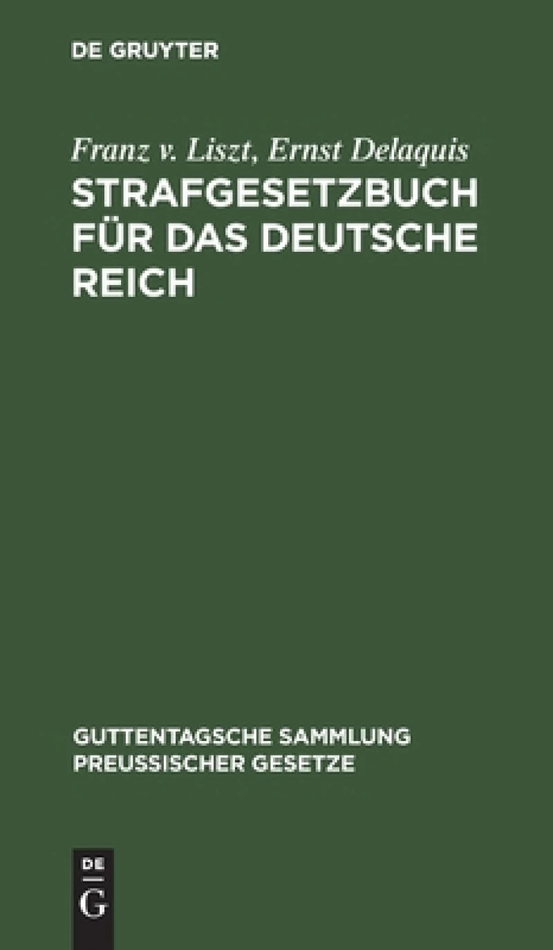 Strafgesetzbuch Für Das Deutsche Reich