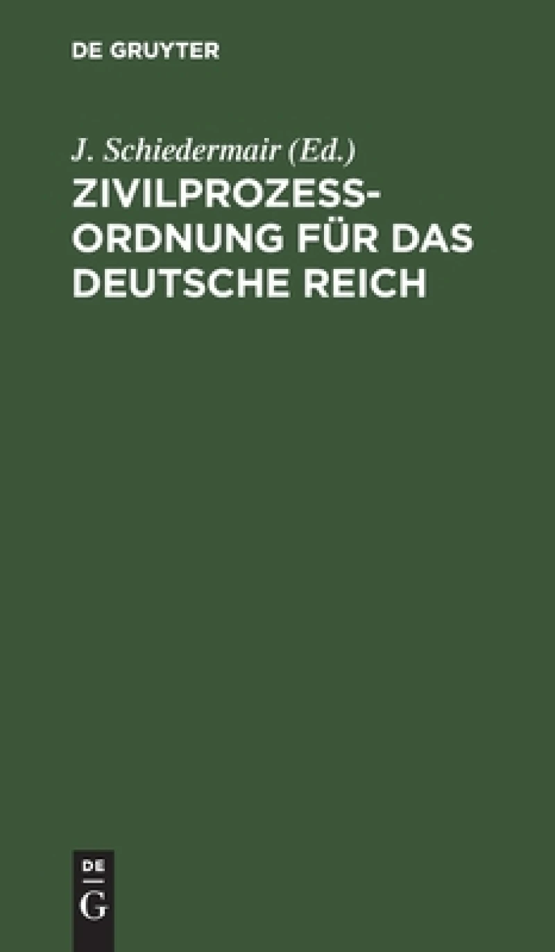 Zivilprozessordnung für das Deutsche Reich
