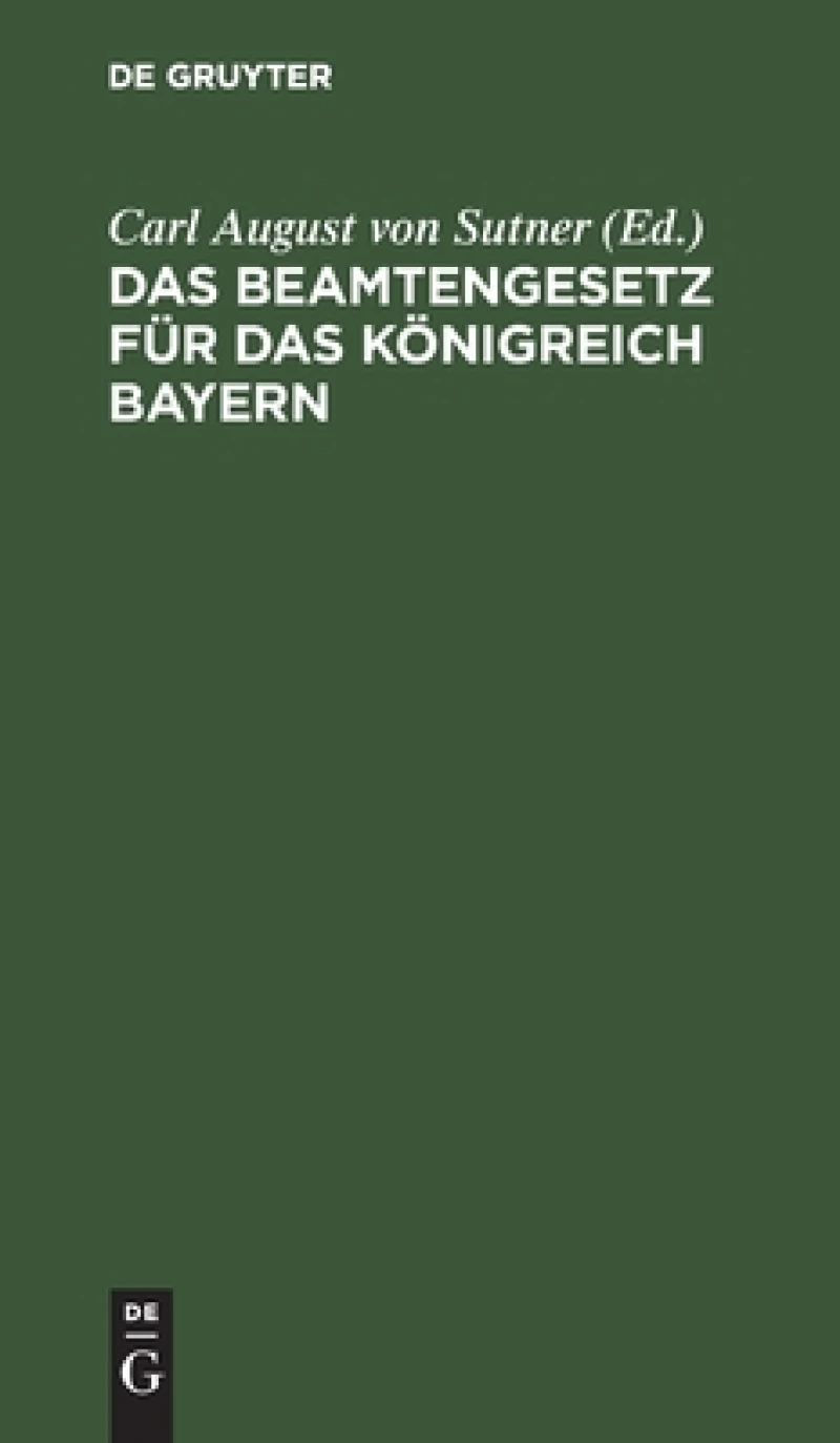 Beamtengesetz für das Königreich Bayern