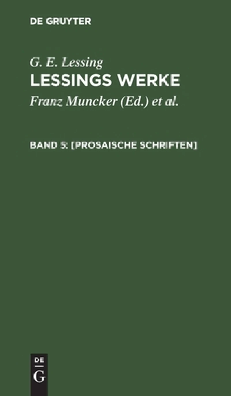 [Prosaische Schriften]
