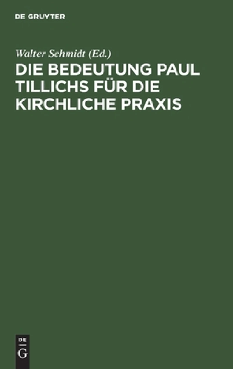 Bedeutung Paul Tillichs für die kirchliche Praxis