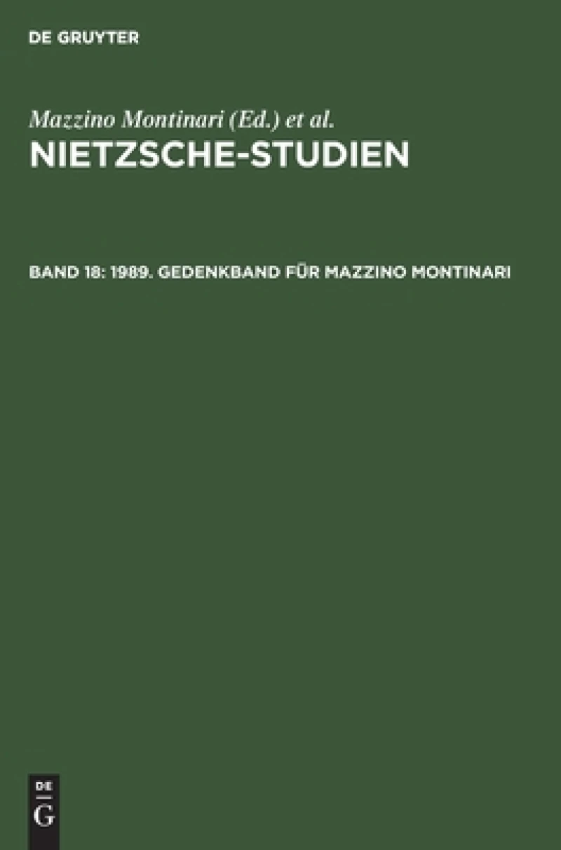 1989. Gedenkband Für Mazzino Montinari