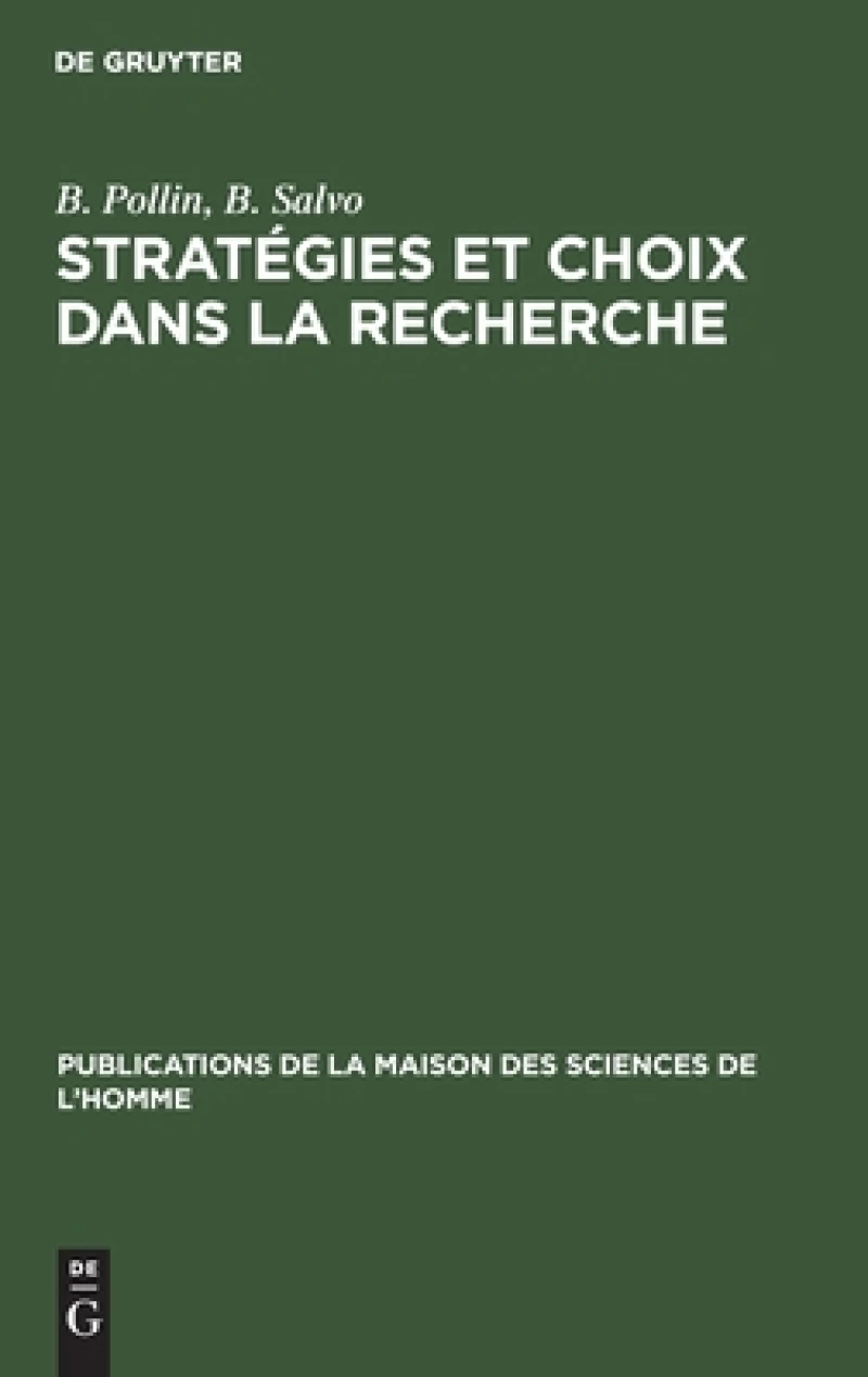 Stratégies Et Choix Dans La Recherche