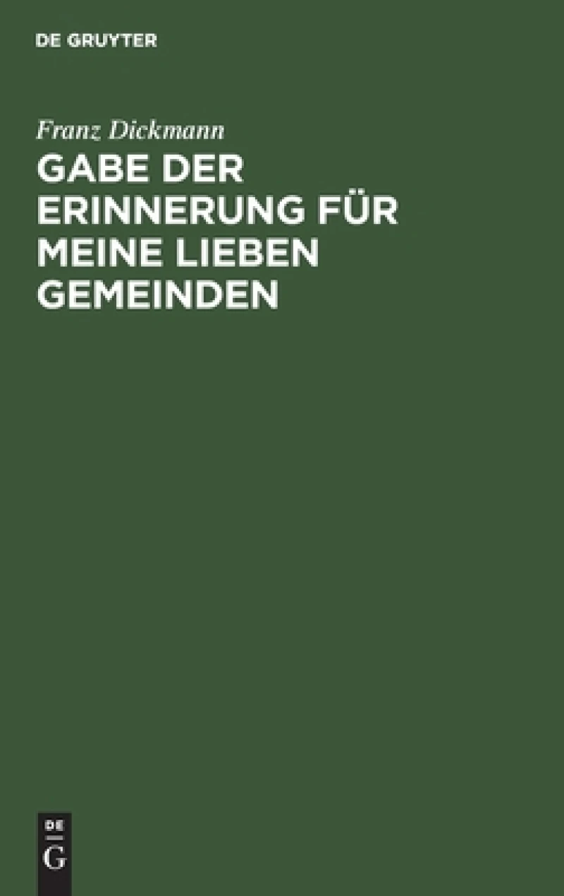 Gabe Der Erinnerung Für Meine Lieben Gemeinden