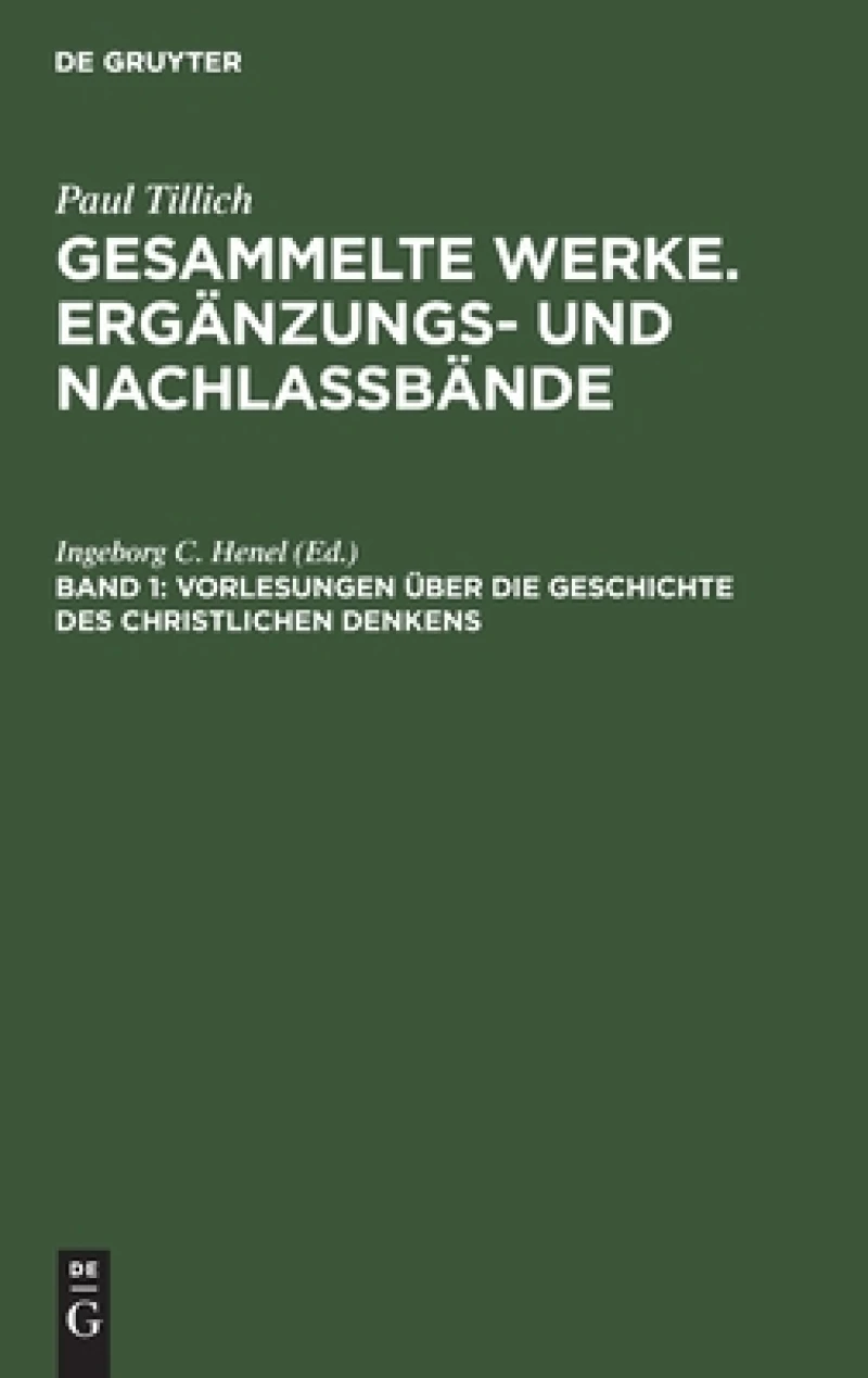 Vorlesungen über die Geschichte des christlichen Denkens