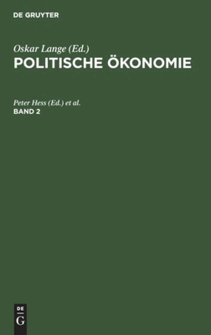 Politische Ökonomie. Band 2