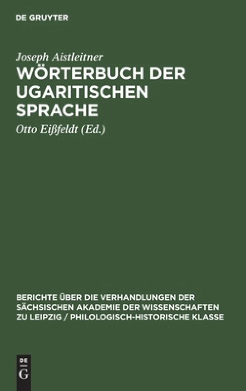 Wörterbuch Der Ugaritischen Sprache