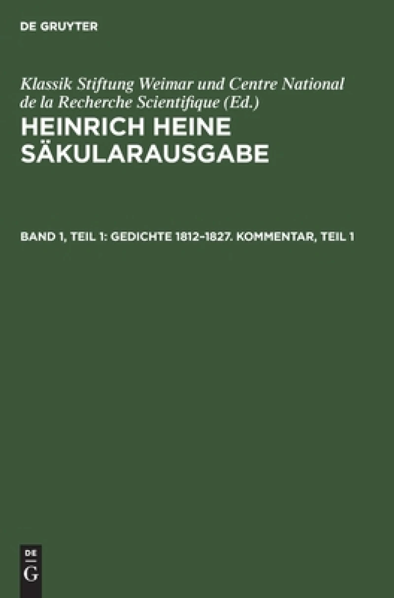 Gedichte 1812–1827. Kommentar, Teil 1
