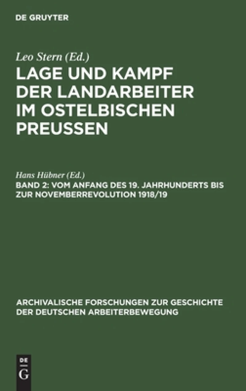 Vom Anfang Des 19. Jahrhunderts Bis Zur Novemberrevolution 1918/19