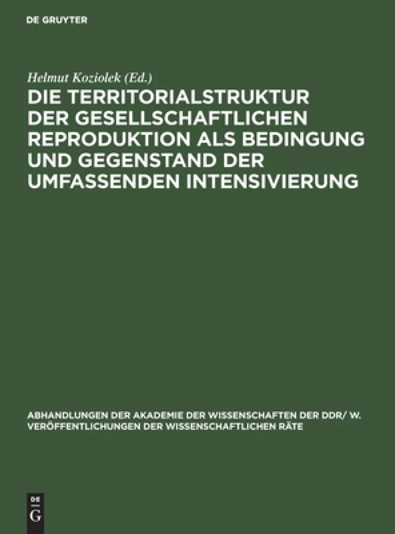 Territorialstruktur der gesellschaftlichen Reproduktion als Bedingung und Gegenstand der umfassenden Intensivierung